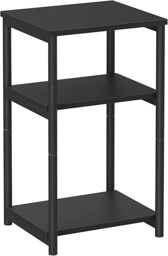 MTANK End Table| 3 Tier Black Side Table for Living Room| Night Stand End Table for Home, Office|