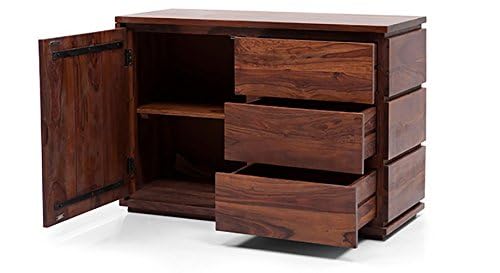 MTANK Solid Sheesham Wood Sideboard Cabinet| Wooden Chest of Drawers with Drawer Storage | Luxury Multipurpose Storage Cabinet for Home & Living Room| (Honey Finish)|