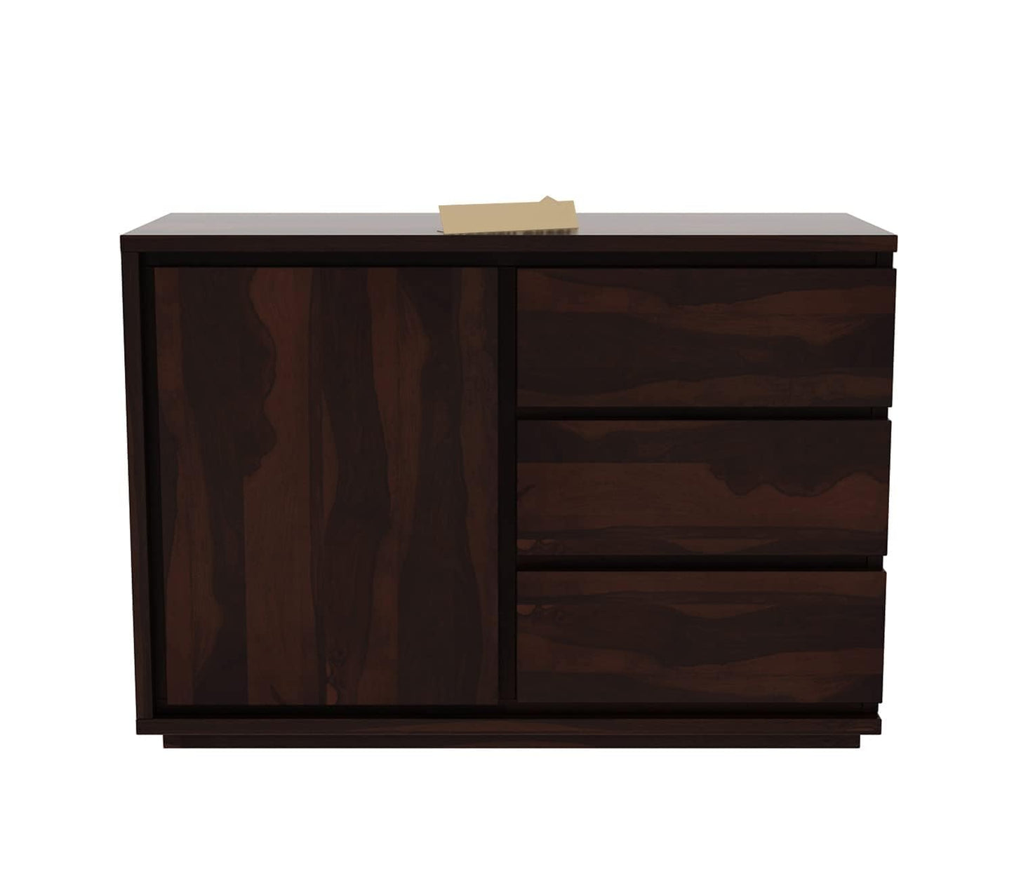 MTANK Solid Sheesham Wood Sideboard Cabinet| Wooden Chest of Drawers with Multi Drawer Storage| Luxury Multipurpose Storage Cabinet for Home & Living Room| (Walnut Finish)|