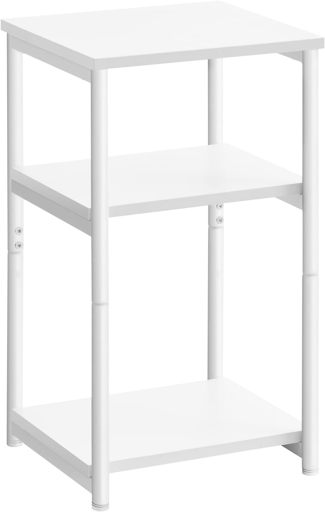 MTANK End Table| 3 Tier White Side Table for Living Room| Night Stand End Table for Home, Office|