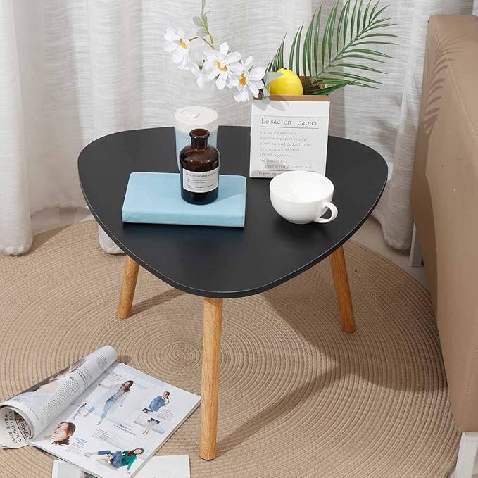 MTANK Black Nesting Coffee Table| Modern Side Table for Home and Office| Triangle Shape Coffee Table | (B-1) |