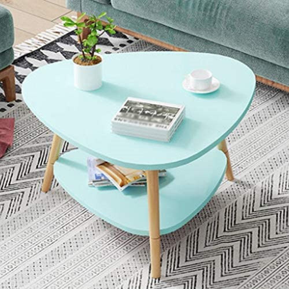 MTANK Nesting Coffee Table| Wooden End Table| Living Room Sofa Center Coffee Table for Home | (Sky)