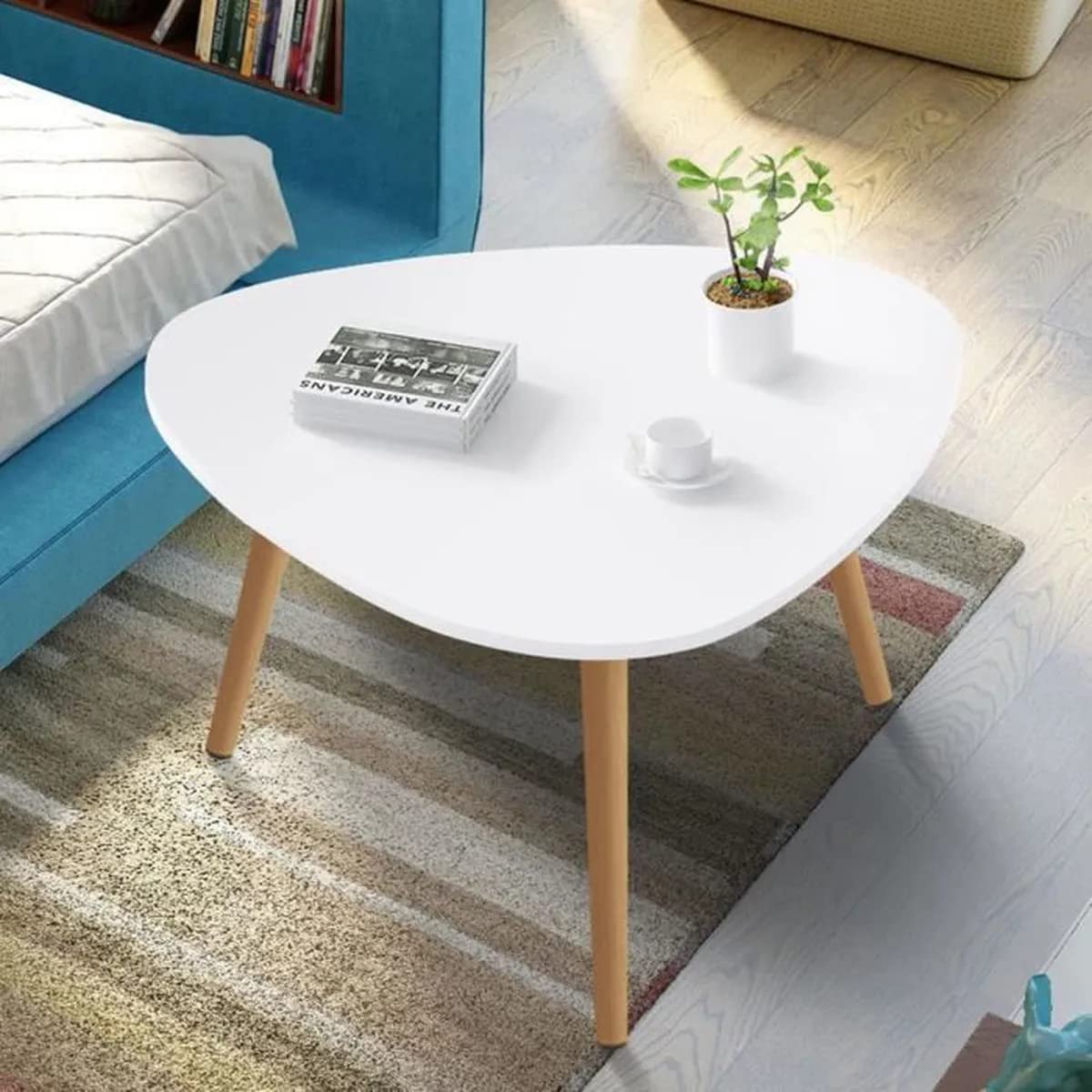 MTANK Nesting Coffee Table| Modern Side Table for Home and Office| Triangle Shape Coffee Table | (W-1) |