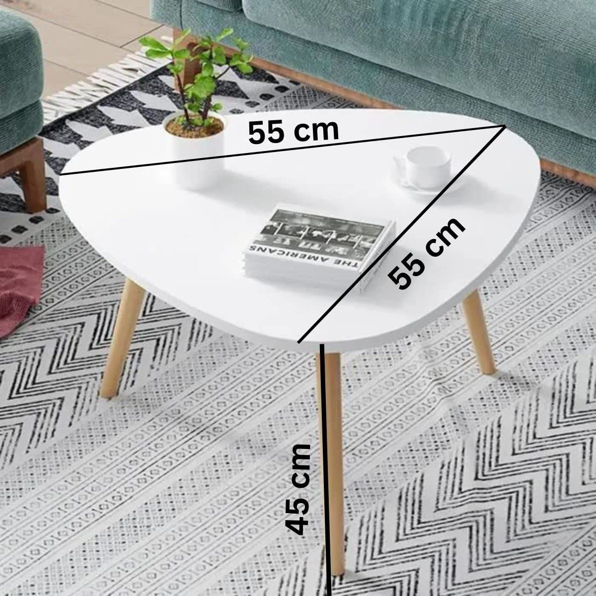 MTANK Nesting Coffee Table| Modern Side Table for Home and Office| Triangle Shape Coffee Table | (W-1) |