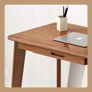 MTANK Solid Wood Writing Desk - Home Office Desk with Drawer, Laptop Computer Work Study Table